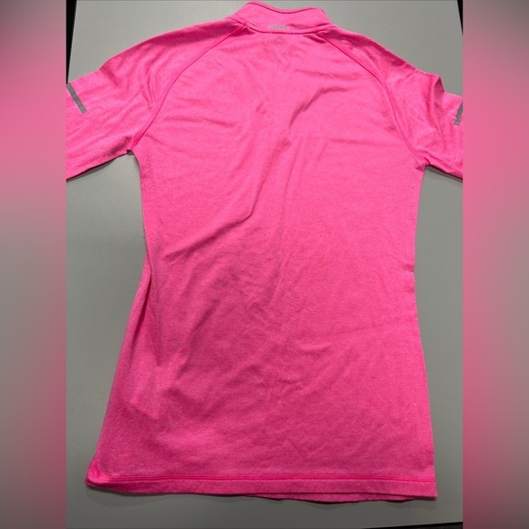 Adidas Running Climalite 1/2 Zip Long Sleeve Pink  Top Shirt Thumbholes Size S - Picture 7 of 7